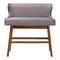 Baxton Studio Gradisca Modern Grey Fabric Button-tufted Upholstered Bar Bench Banquette 122-6753 - alternate 3